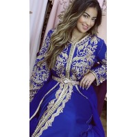 caftan marwa bleu roi