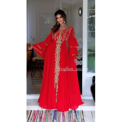 Caftan tendance 2021 rouge