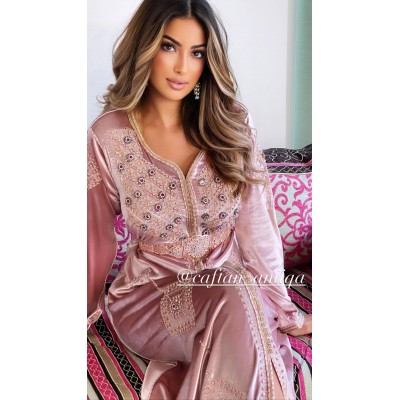 caftan velour rose