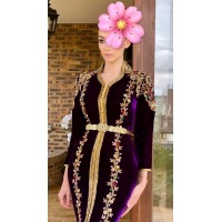 Caftan sirène violet