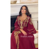 Caftan Souhir bordeau