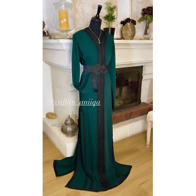 Caftan vert royal et noir 2023