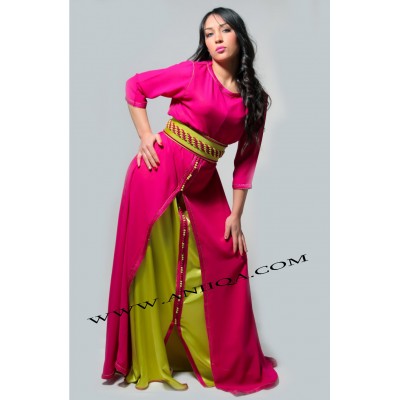 caftan rose fushia