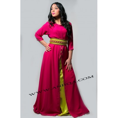 caftan moderne rose fushia