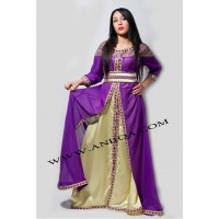 caftan marocain et takchita violet 