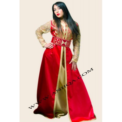 robe marocaine mariage  rouge