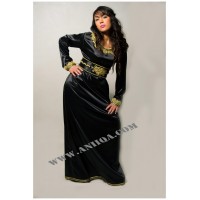 caftan marocain moderne noir