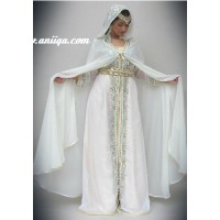 caftan de mariage et robe mariée orientale pas cher, caftan blanc